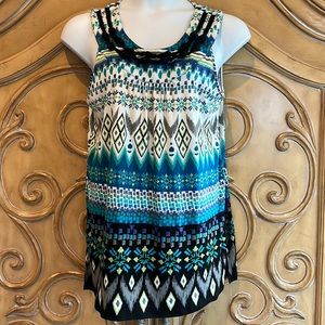 Requirements turquoise printed tank